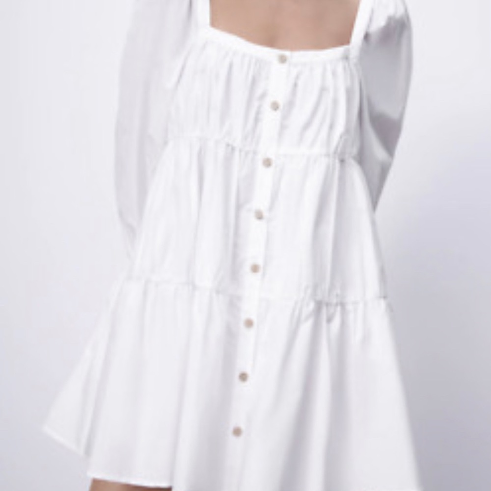 ZARA WOMAN POPLIN MINI DRESS